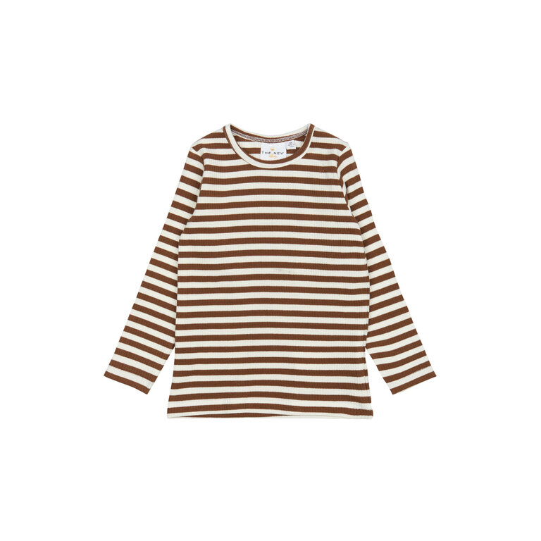 The New The New shirt kind Longsleeve Streep Fro Bruin