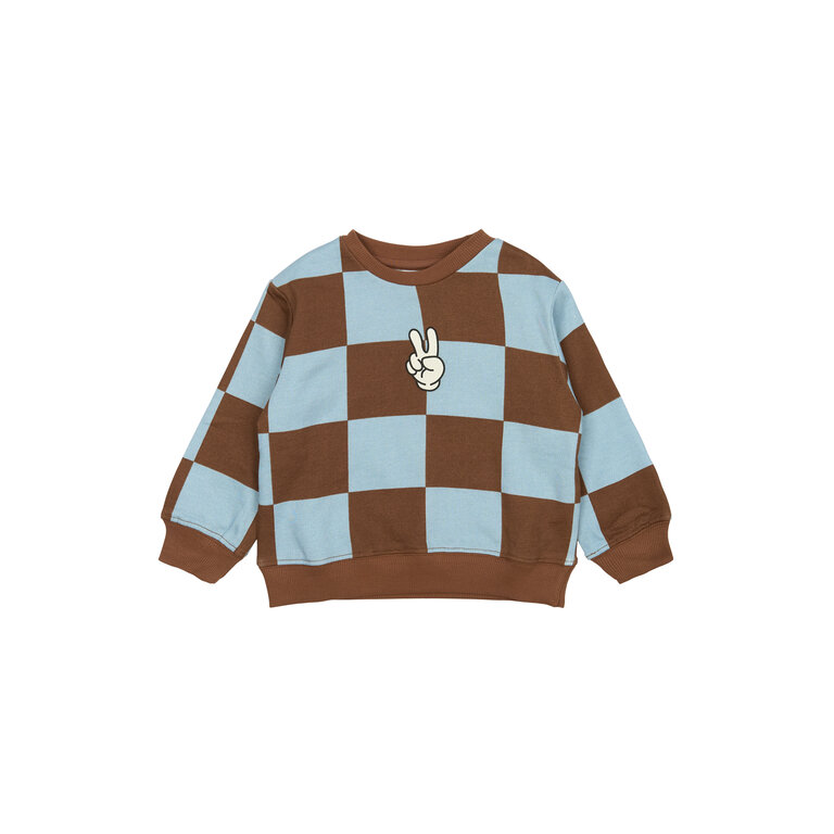 The New The New sweater kind Pollard Sweater (blauw en bruin)