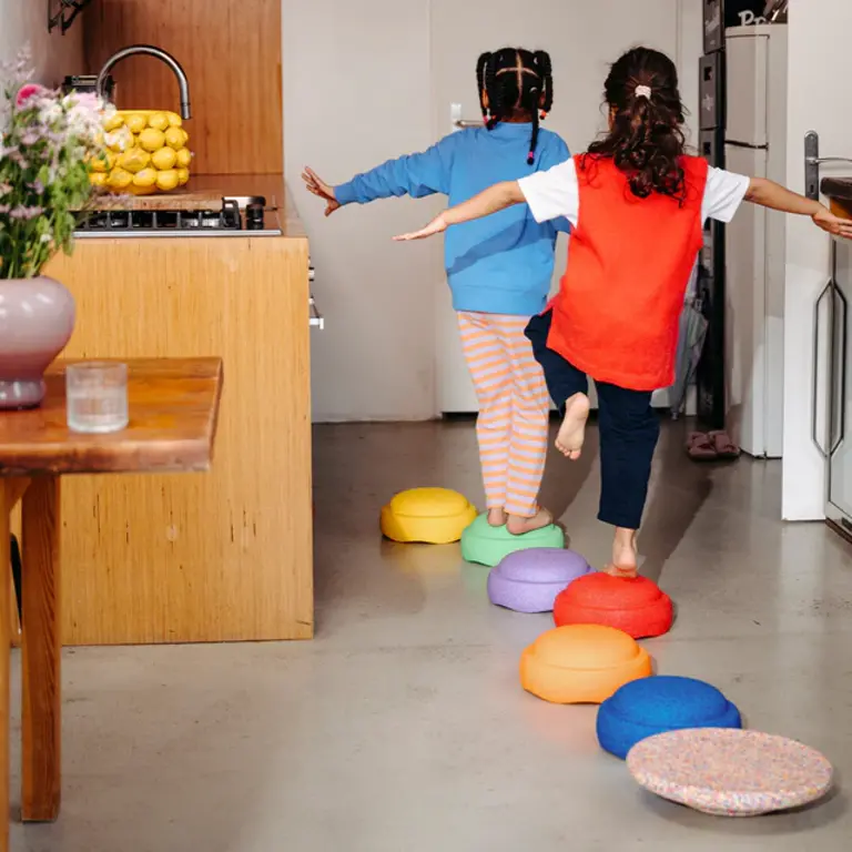 Stapelstein Stapelstein Rainbow Set Classic, 6 stuks + balans bord Super Confetti