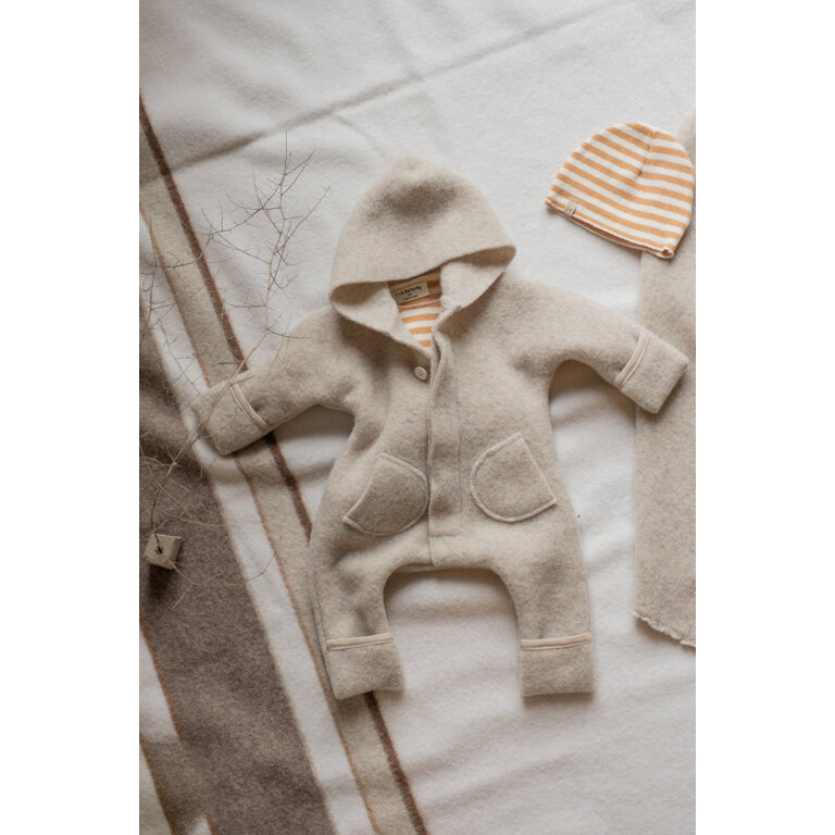 1+ in the family 1+ IN THE FAMILY shirt baby Aubin Biscotto bruin lange mouw