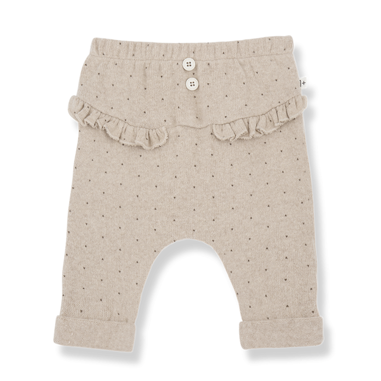 1+ in the family 1+ IN THE FAMILY broek baby Noemie beige wit