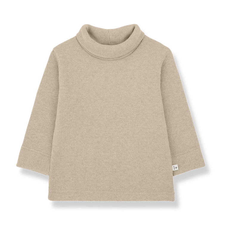 1+ in the family Aritz | Tourtle Neck T-shirt | Tortora
