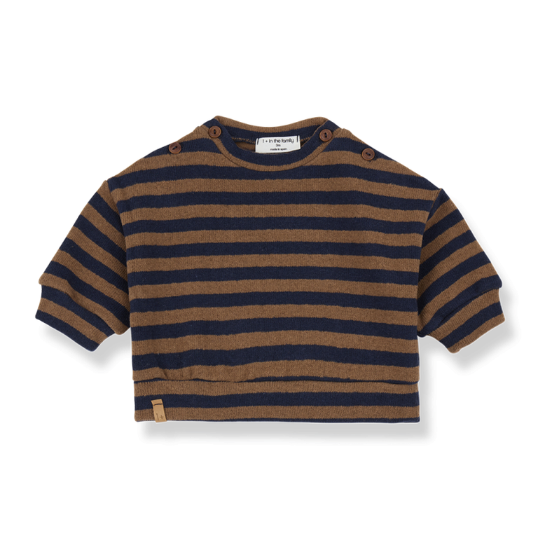 1+ in the family DIRK trui kind Castagna bruin sweater