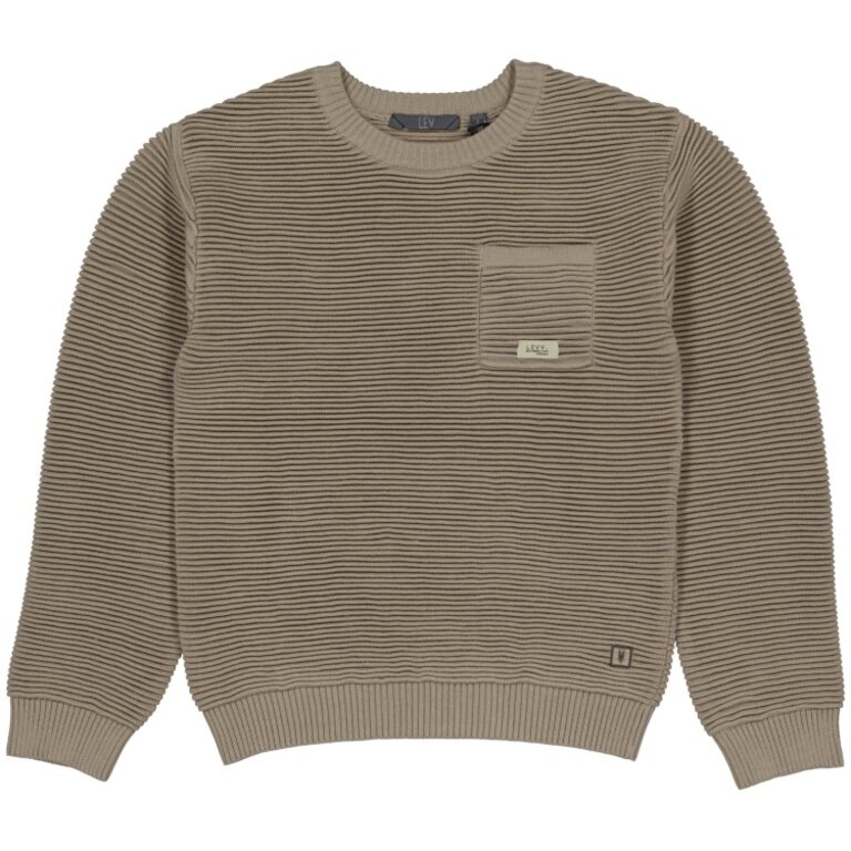 Levv LEVV trui jongen Veto sweater Taupe taupe