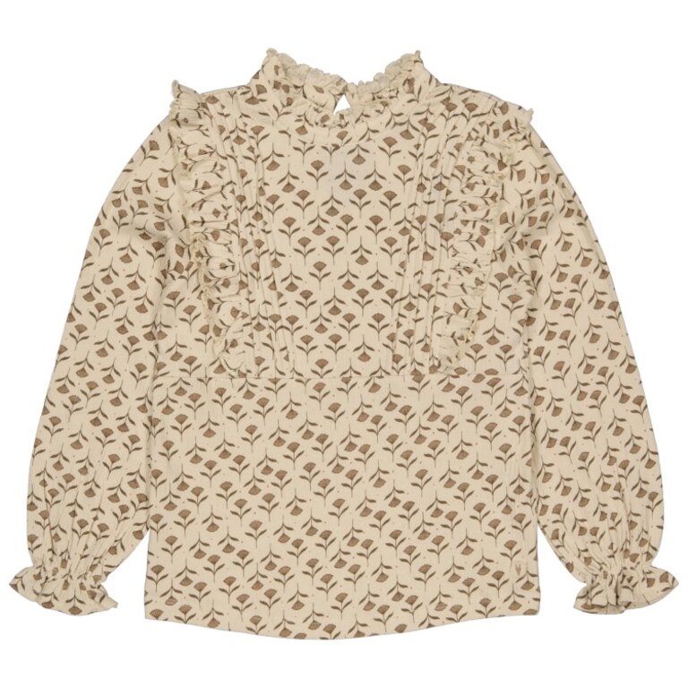 Levv LEVV shirt meisje Verda T-shirt White Flower wit met bloemenprint