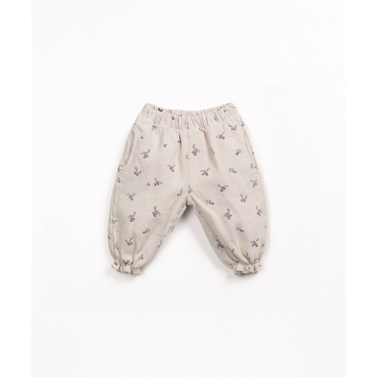 PLAY UP PLAY UP twill broek meisje (beige met print)