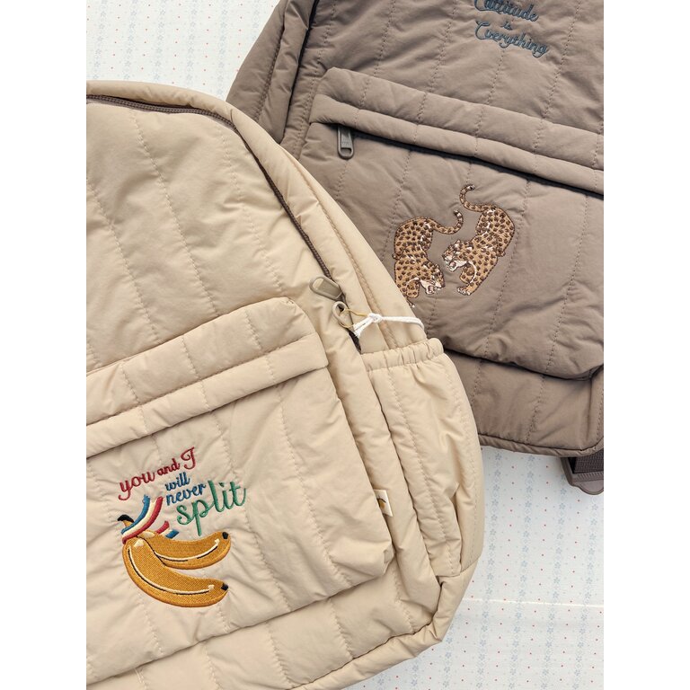 Konges Sløjd Juno Quilted Backpack Midi | Rugzak | Walnut