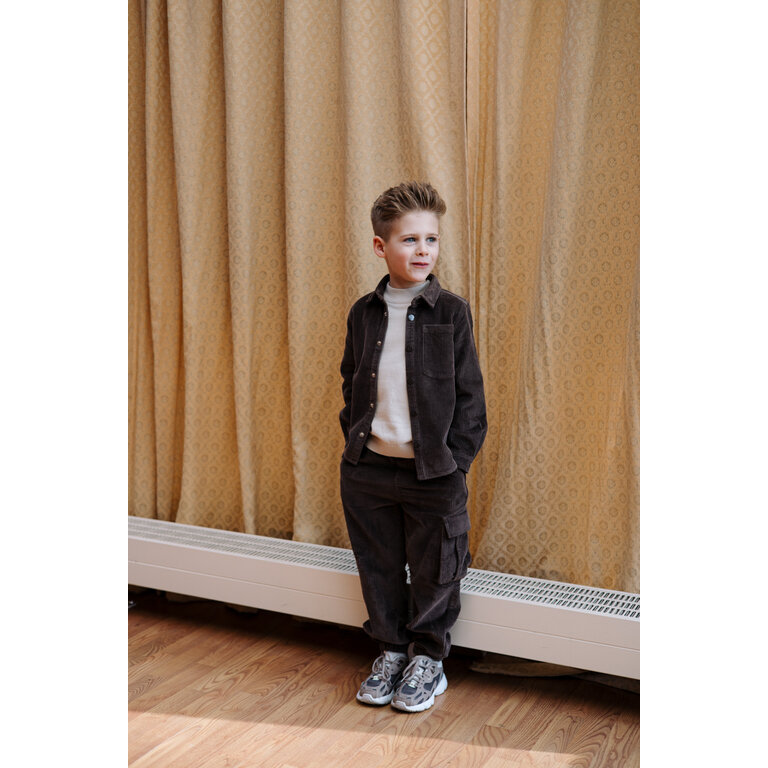 Levv LEVV broek jongen Tristan pants Dark Brown donkerbruin