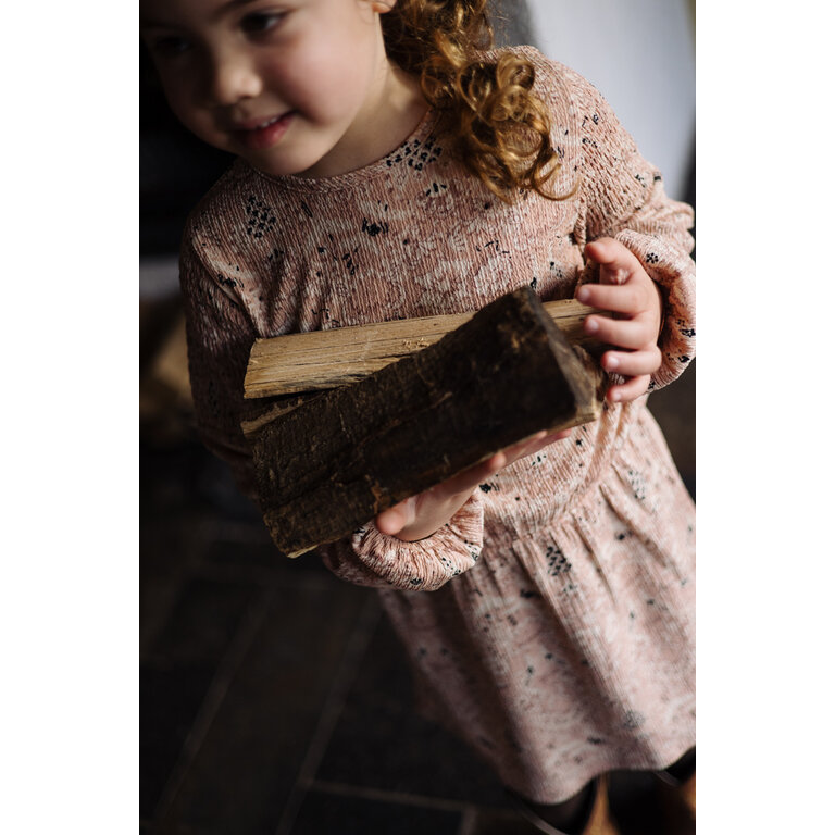 Levv Dress | Vachel | Pink Leaves