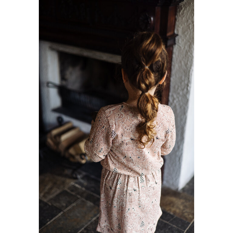 Levv Dress | Vachel | Pink Leaves
