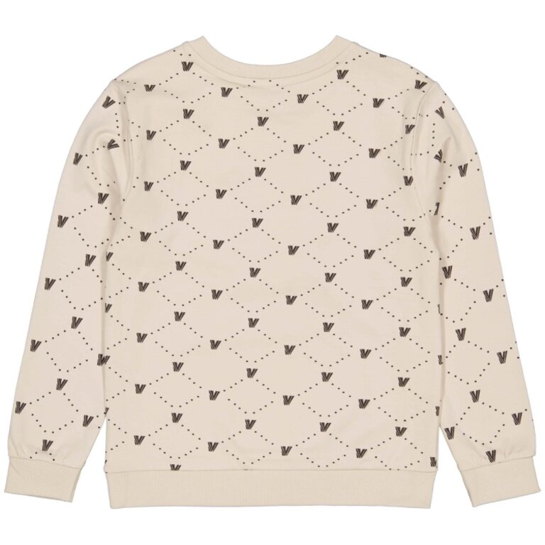 Levv LEVV sweater jongen Varick sweater White Graphic wit met print