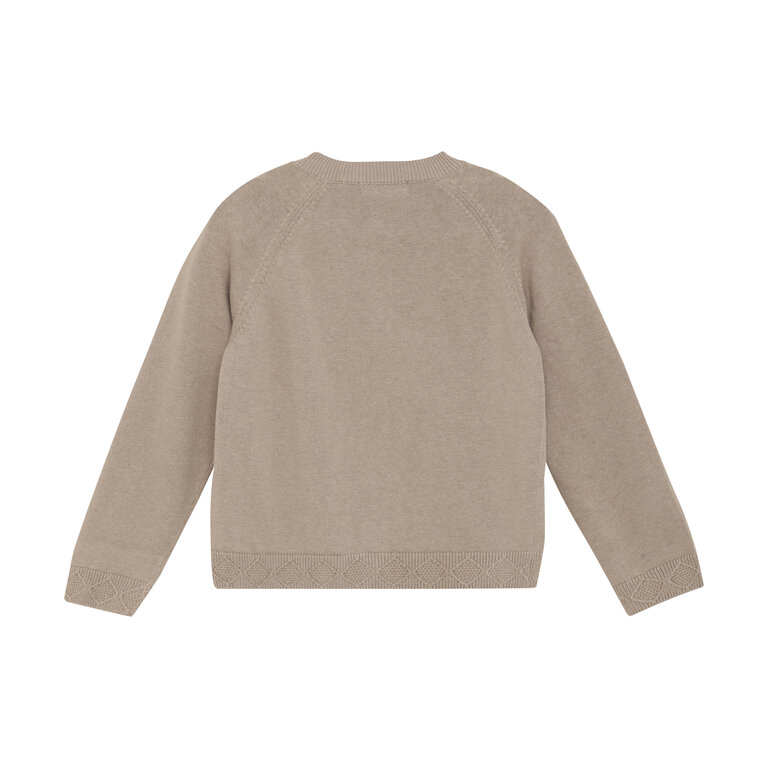 Huttelihut Huttelihut vest meisje Knit Wool Etherea beige bruin