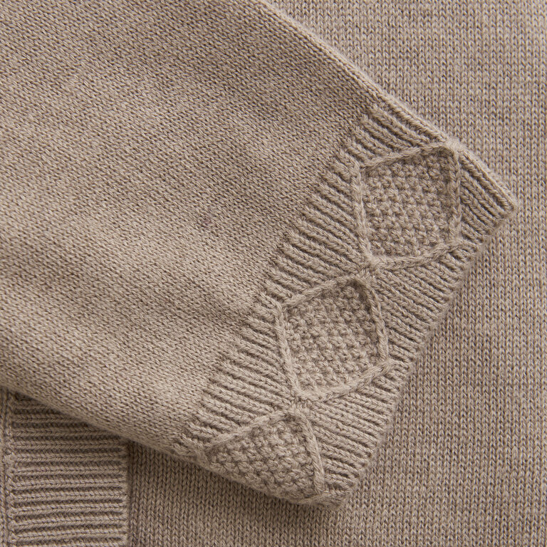 Huttelihut Huttelihut vest meisje Knit Wool Etherea beige bruin