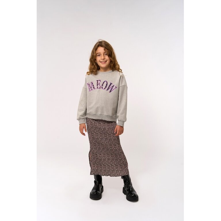 The New The New sweatshirt kind Polina Sweatshirt Light Grey Melange (lichtgrijs gemêleerd)