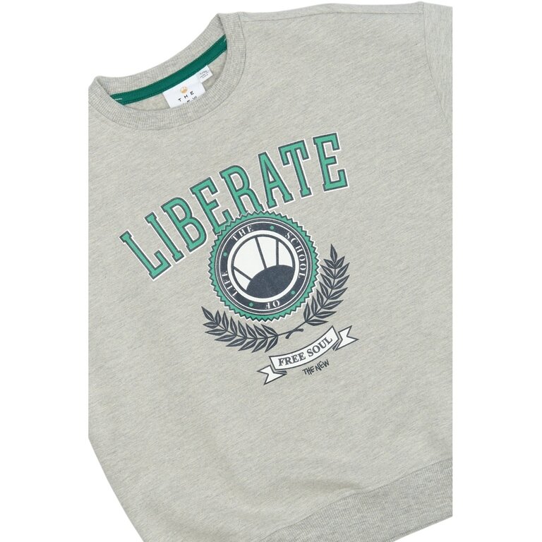 The New The New sweatshirt kind Penno Sweatshirt Light Grey Melange (lichtgrijs gemêleerd)