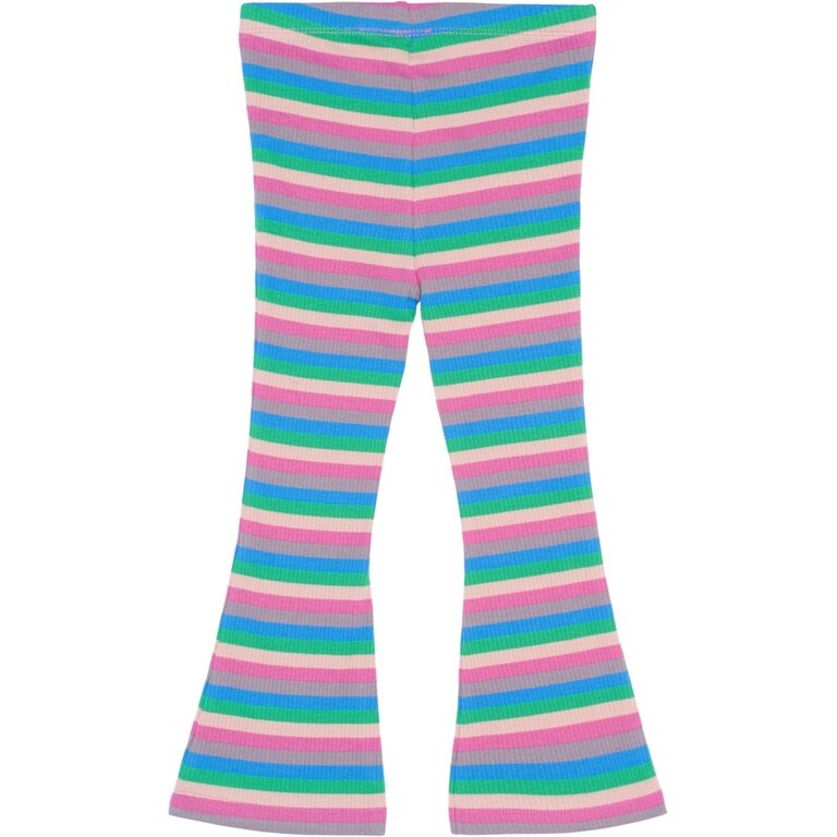 The New The New broek kind Polly Flared Rib Pants Multi Striped (meerkleurig gestreept)