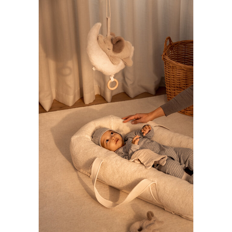 LIEWOOD  LIEWOOD Mandy baby mobiel olifant muziek mobile Sandy / Zand muziek mobiel baby