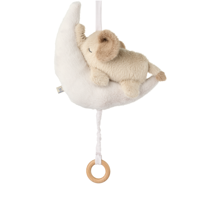 LIEWOOD  LIEWOOD Mandy baby mobiel olifant muziek mobile Sandy / Zand muziek mobiel baby