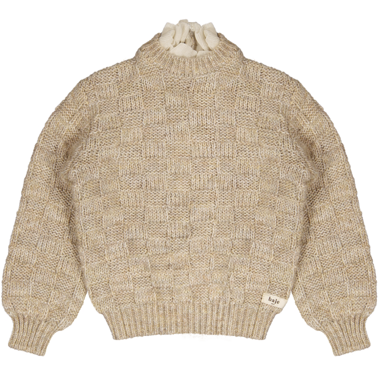 Baje Studio Velan | Knitted sweater | Sand melange multicolor
