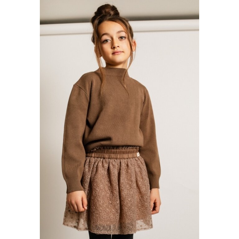 Baje Studio Cevio | Knitted sweater | Brown cacao
