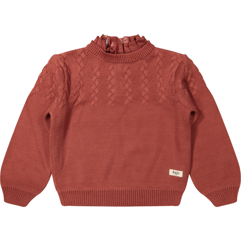 Baje Studio Vallon | Knitted sweater | Red maroon
