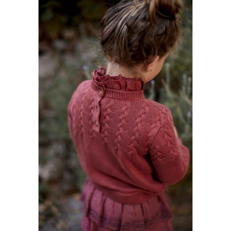 Baje Studio Vallon | Knitted sweater | Red maroon