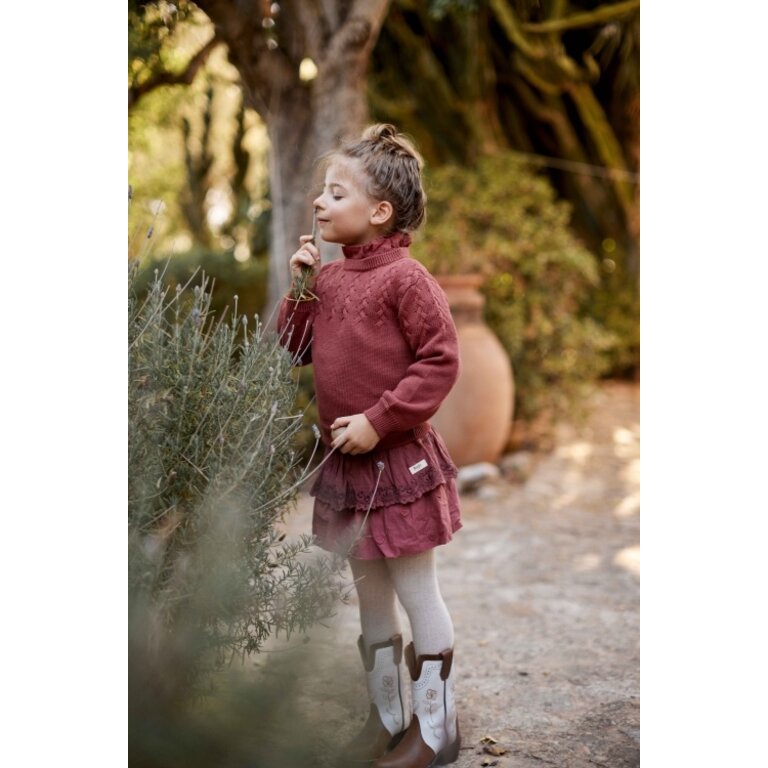Baje Studio Vallon | Knitted sweater | Red maroon
