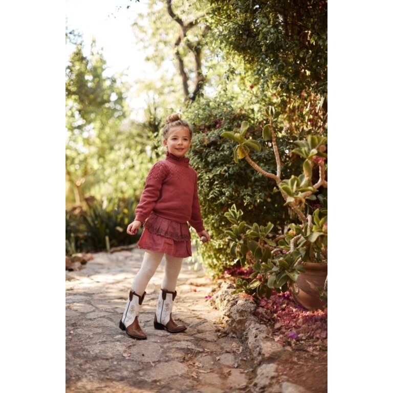 Baje Studio Vallon | Knitted sweater | Red maroon