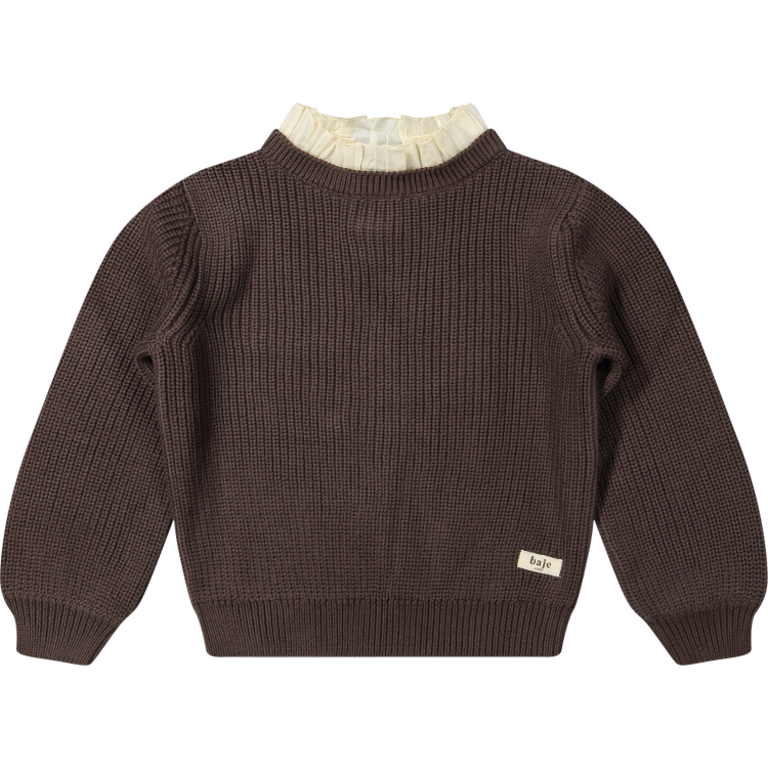 Baje Studio Soho | Knitted sweater | Brown choco