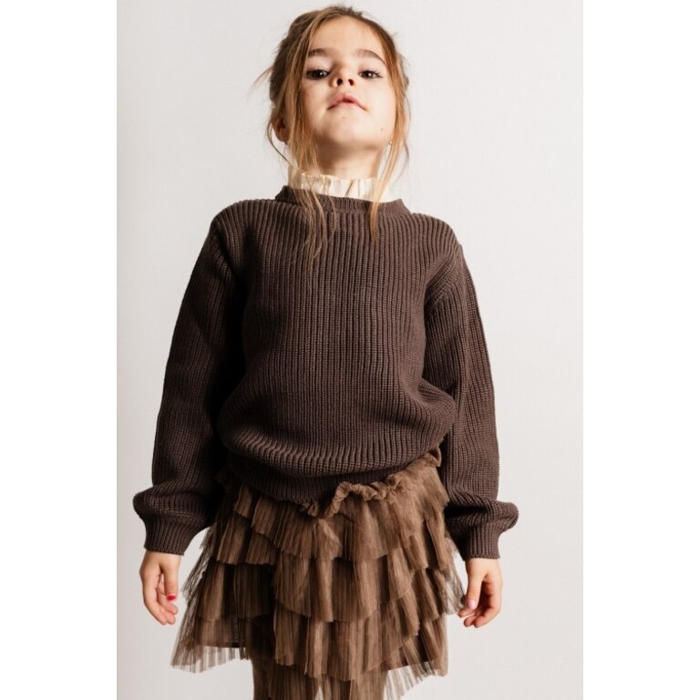 Baje Studio Soho | Knitted sweater | Brown choco