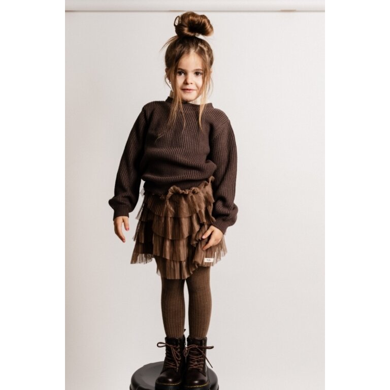 Baje Studio Soho | Knitted sweater | Brown choco