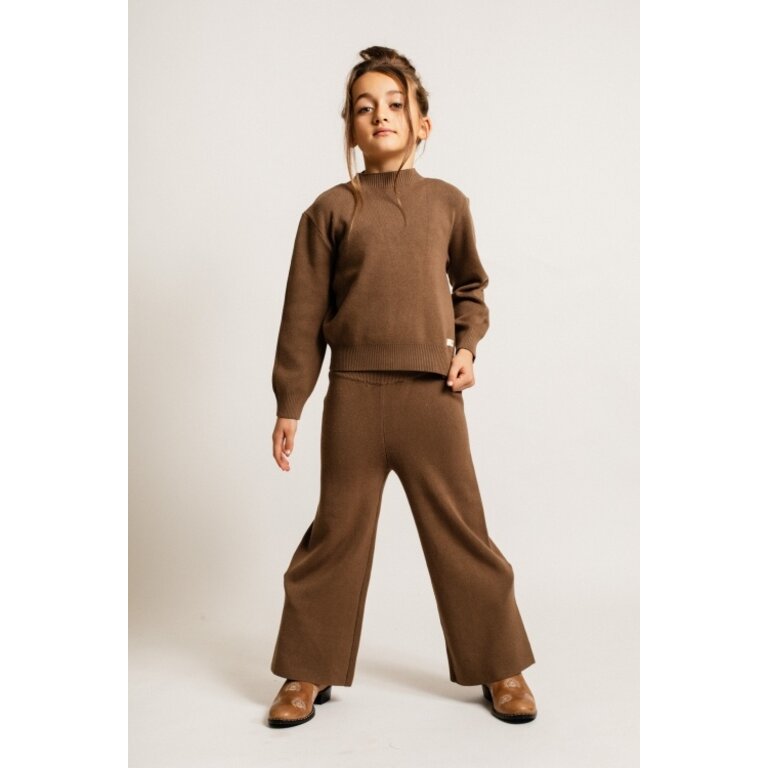 Baje Studio BAJE lange broek meisje Maggia Brown Cacao bruin (valt groot)