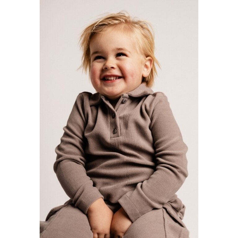Baje Studio BAJE polo jongen Vaud Grey Steel grijs