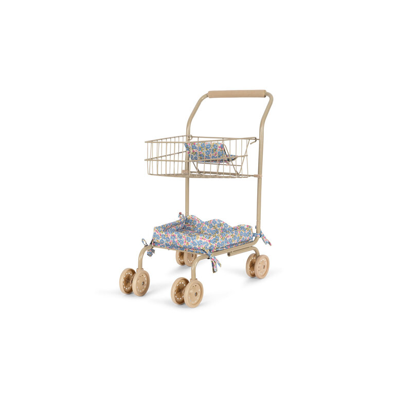 Konges Sløjd Konges Sløjd winkelwagen kind Kids Shopping Cart Fleur Rosier (bloemenprint)