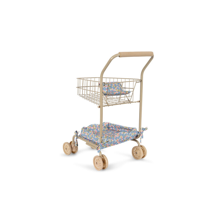 Konges Sløjd Konges Sløjd winkelwagen kind Kids Shopping Cart Fleur Rosier (bloemenprint)