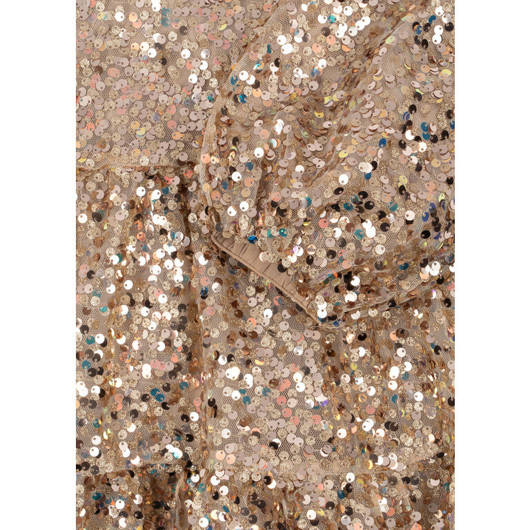 Konges Sløjd Lila Sequins Bow Dress | Gold Glitter