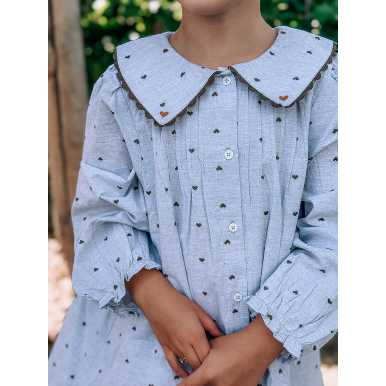 EMILE & IDA Jurk Emile et Ida | Robe Jacquard  Coeur