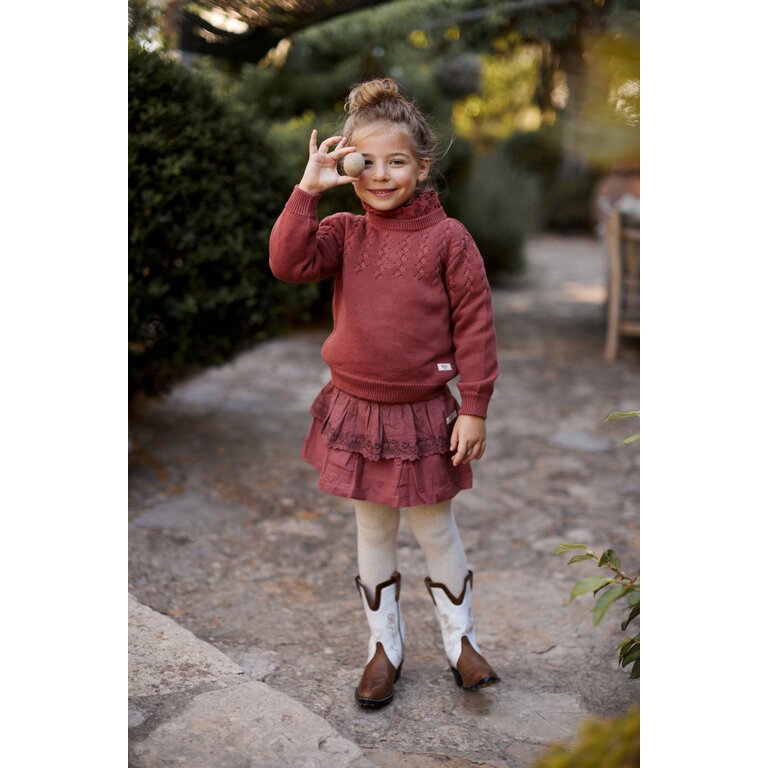 Baje Studio BAJE rokje meisje Paige Red Maroon rood (valt groot)