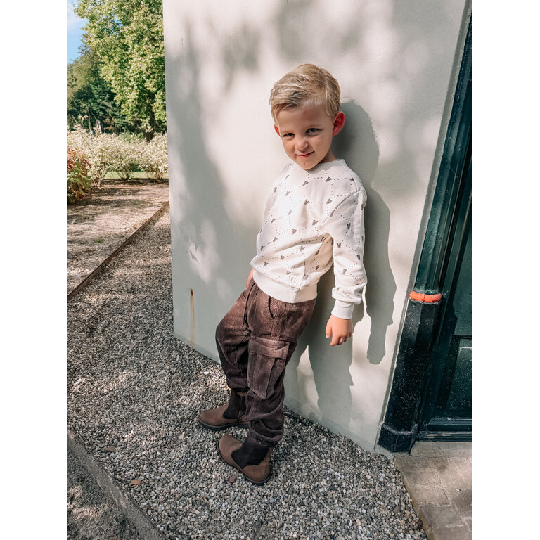 Levv Sweater Varick White Graphic | LEVV