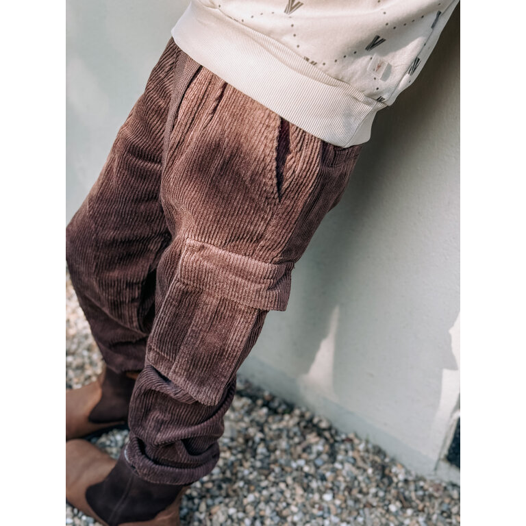 Levv LEVV broek jongen Tristan pants Dark Brown donkerbruin