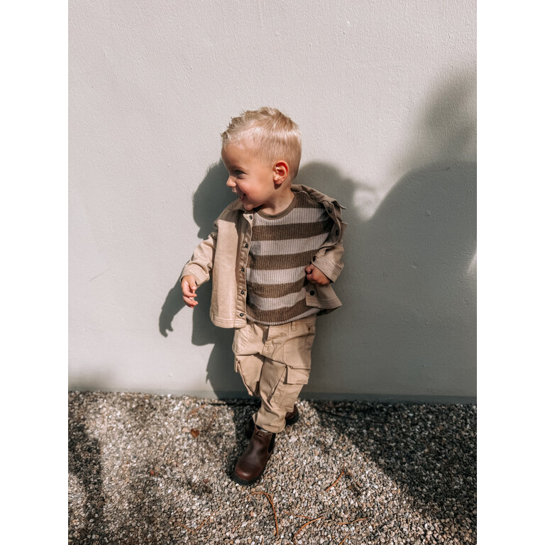 Levv LEVV blouse jongen Tjibbe blouse Sand zandkleur