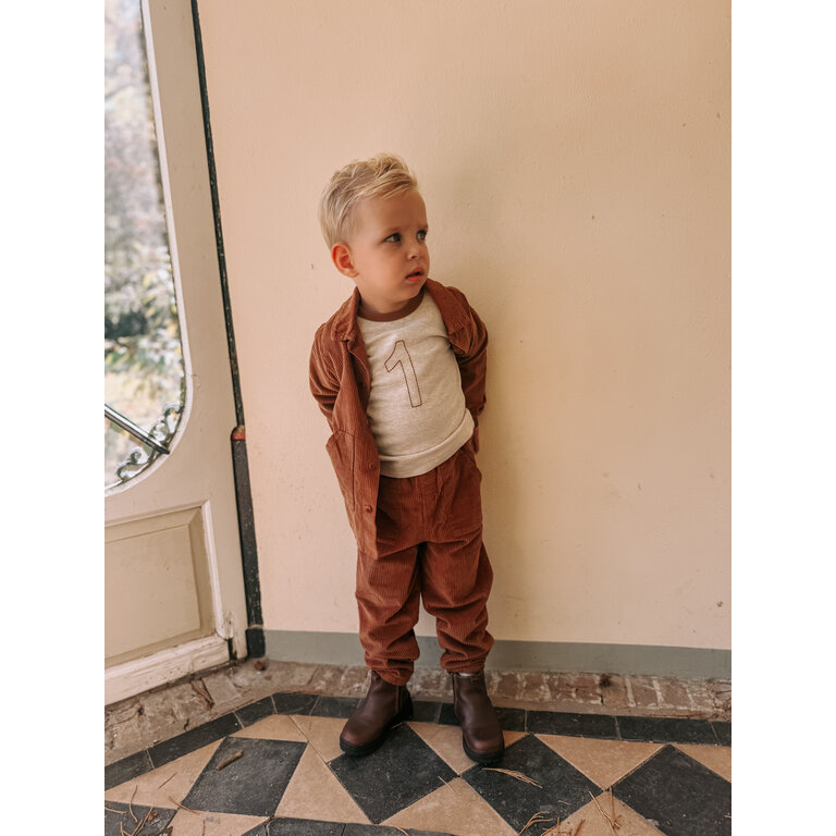 1+ in the family LOUIS broek kind Castagna bruin