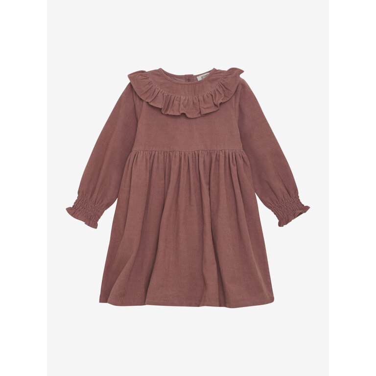 Huttelihut Dress LS Corduroy | Burlwood | Jurk