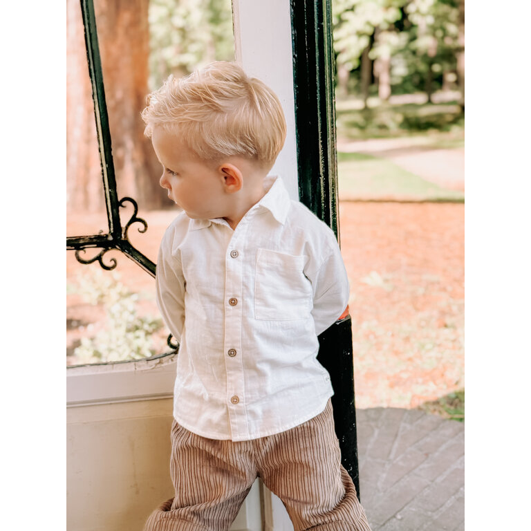 EN FANT Shirt LS Egret | Off White | Blouse