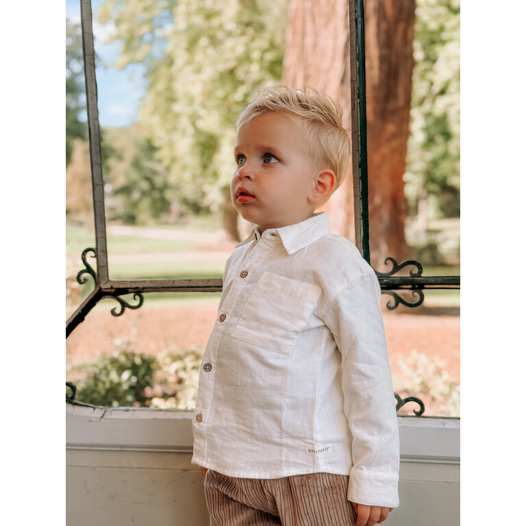 EN FANT Shirt LS Egret | Off White | Blouse