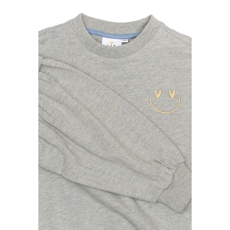 The New The New sweatshirt kind Renata Glitter Light Grey Melange (lichtgrijs gemêleerd)