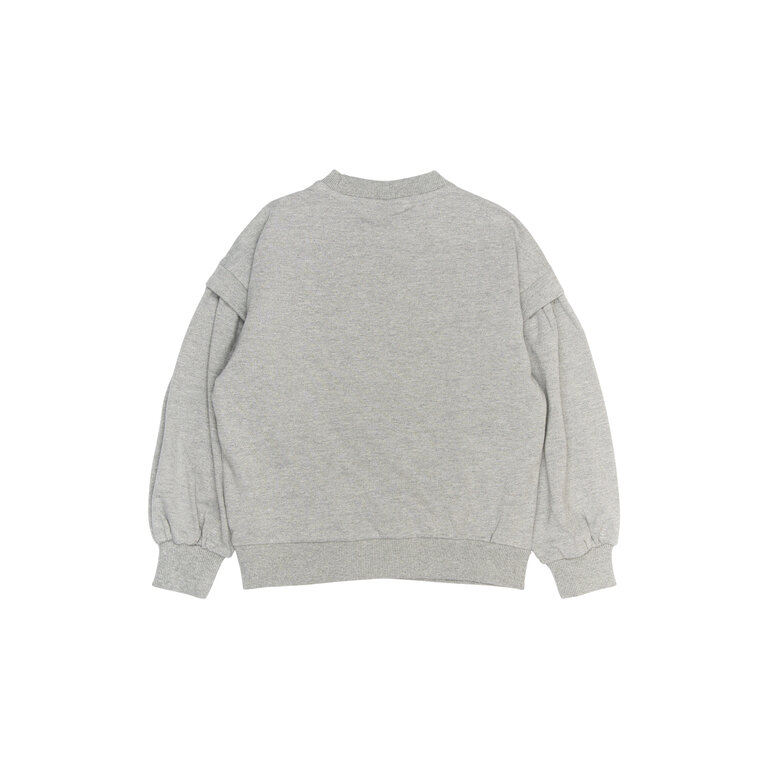 The New The New sweatshirt kind Renata Glitter Light Grey Melange (lichtgrijs gemêleerd)
