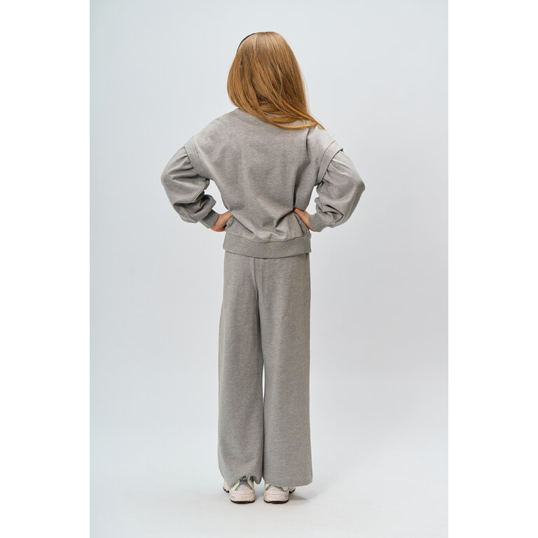 The New The New sweatshirt kind Renata Glitter Light Grey Melange (lichtgrijs gemêleerd)