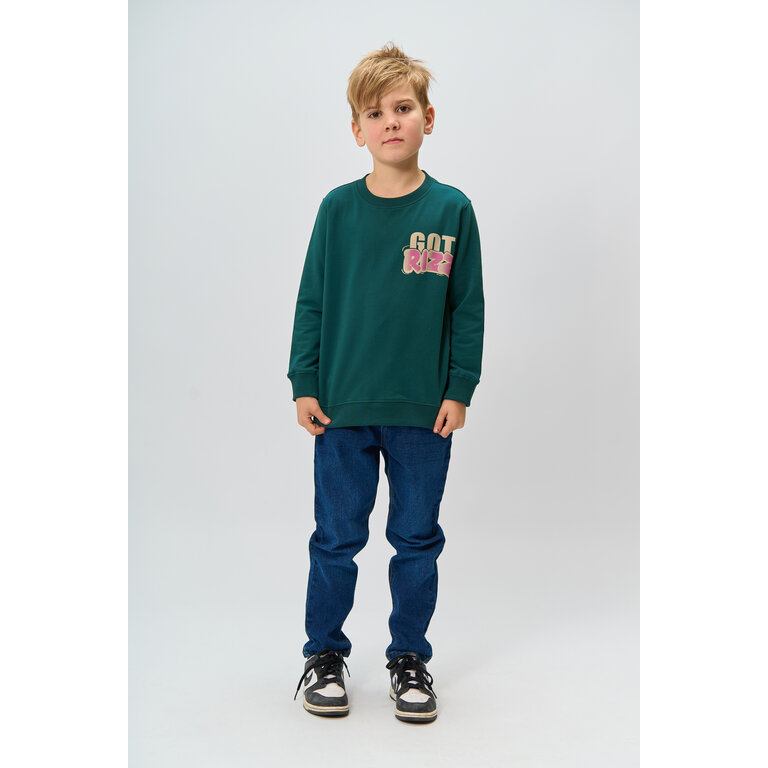 The New The New sweatshirt kind Reg Deep Teal (donkergroen)