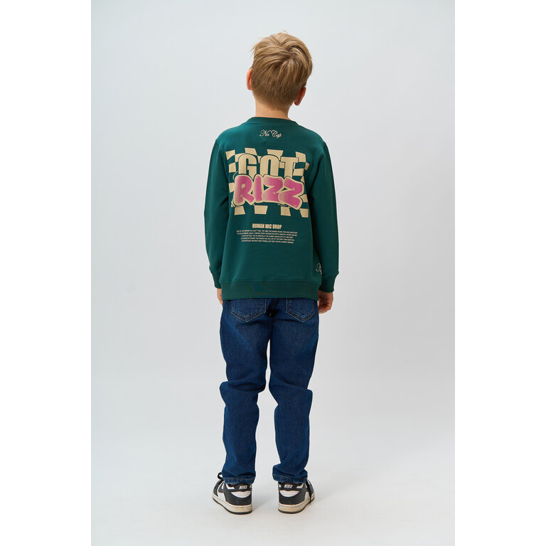 The New The New sweatshirt kind Reg Deep Teal (donkergroen)